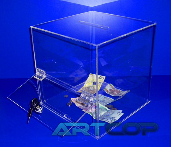 Skarbona Urna Box Pudło z plexi 30cm x 30cm x 30cm 